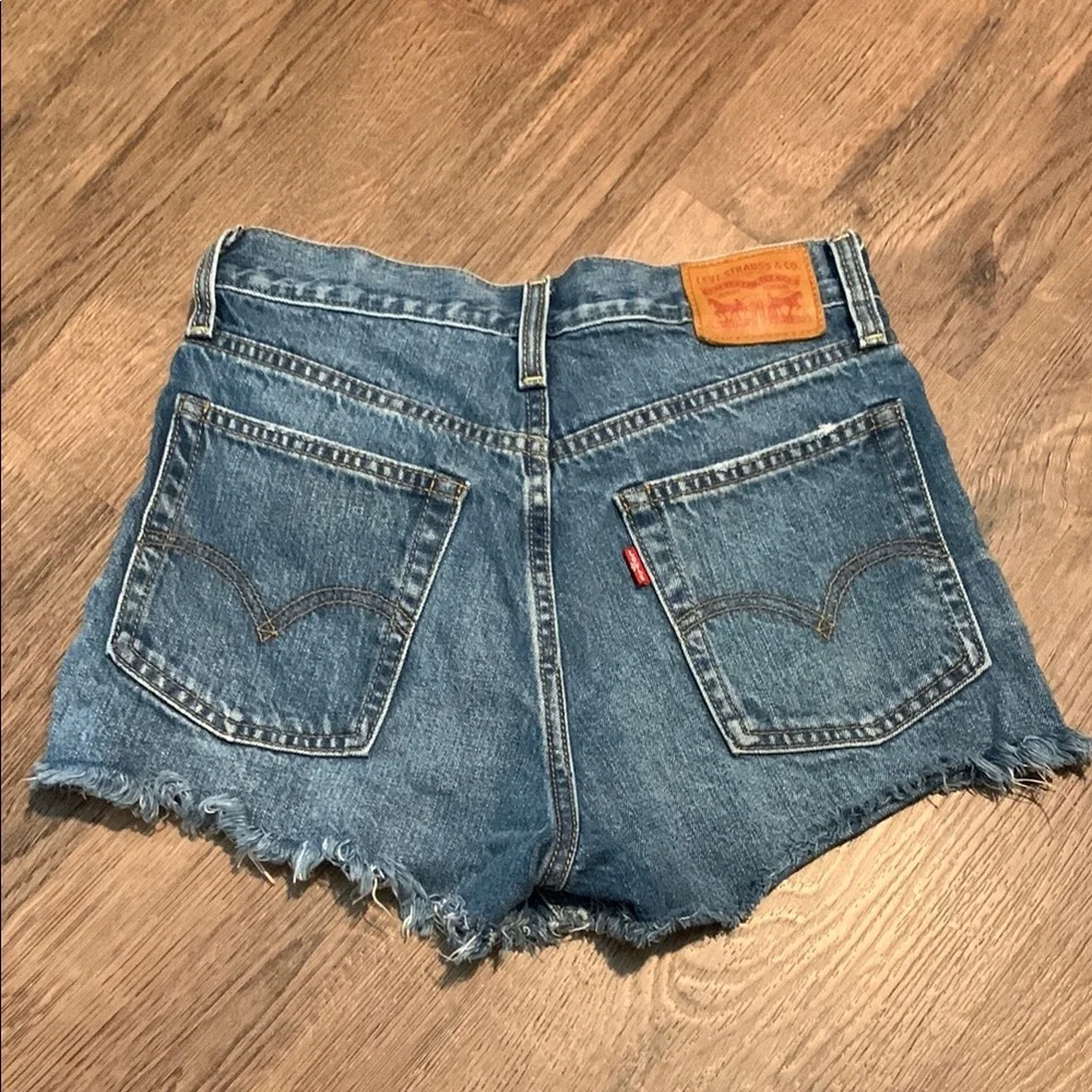 Levi's Women's Blue Cut Off Denim Shorts